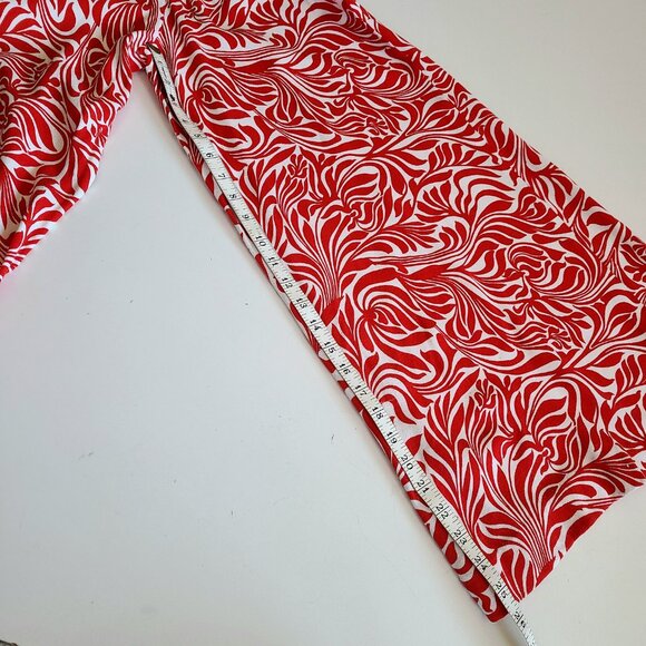 Vintage 60s high waisted red and white wide leg pants size XXS. 1960s mod pants. - Picture 10 of 10